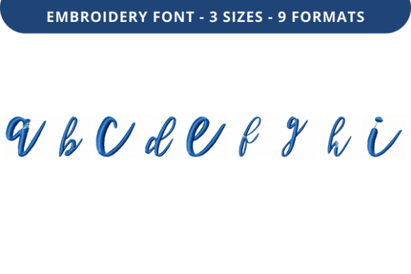 Bethilda Font Lowercase a to I: A Refined Choice for Personalized Embroidery