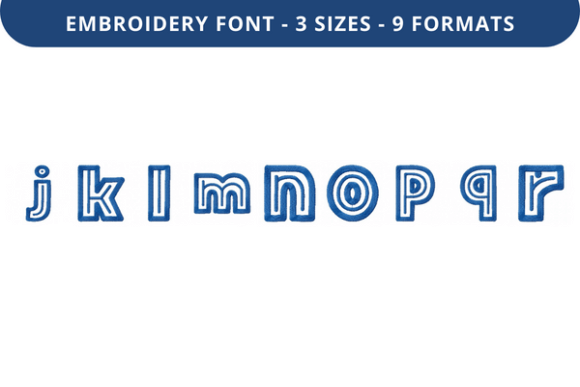 Bulky in Line Font J to R: A Practical Evaluation for Embroidery Users