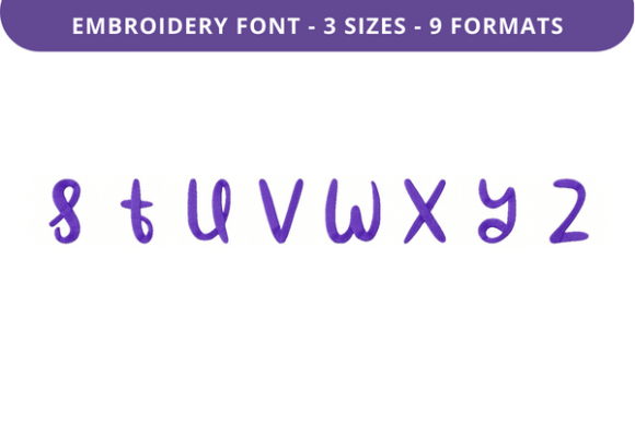 Cautiously Cuddly Font Uppercase S to Z: Embroidery’s Gentle Authority in Personalized Text Design