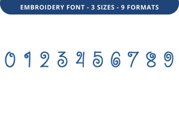 Cherry Frosting Font 0 to 9: A Versatile Embroidery Font for Personalized Fabric Designs