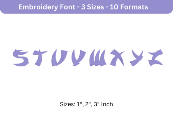 Karate Font S to Z: A Versatile Embroidery Font for All