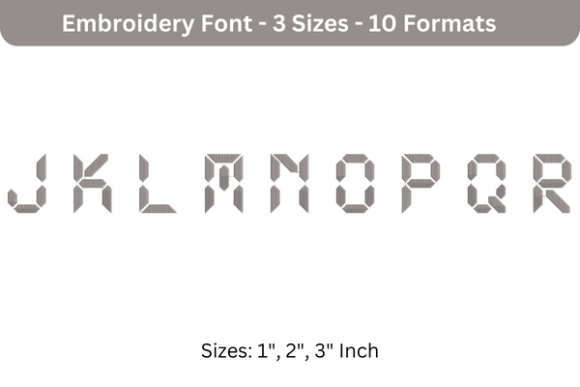 LCD Font J to R: A Versatile Embroidery Font for Creative Projects