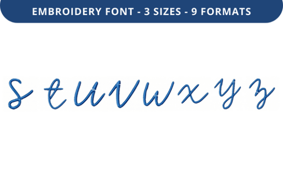 Melinoe Font S to Z: A Premium Embroidery Font for Personalized, Professional Results