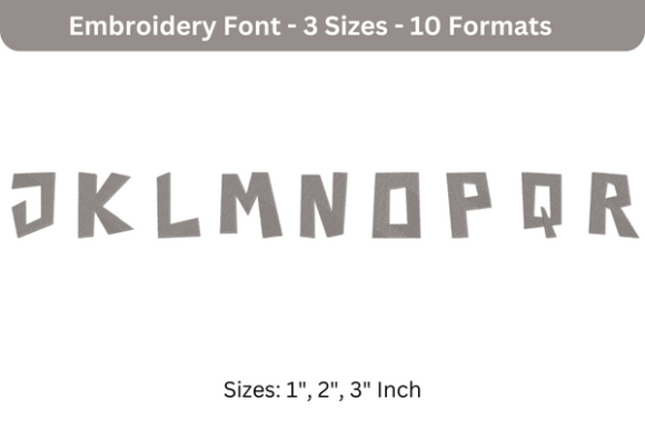 Paper Cuts Font J to R: A Versatile Embroidery Solution for Creative Projects