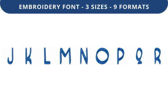 Peeling Good Font Uppercase J to R: Precision Embroidery Typography for Modern Makers