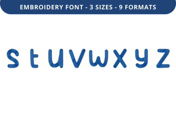 Puhoy Font S to Z: A Versatile Embroidery Font for Personalized Fabric Projects