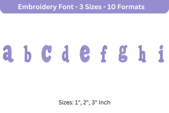 Purevain Font a to I: A Versatile Embroidery Solution