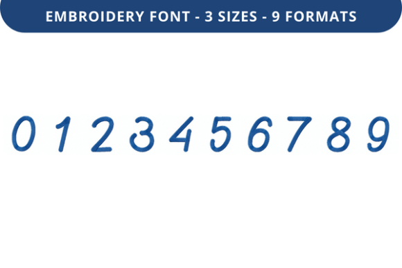 Quiet Dindle Font 0 to 9: Elegant, Machine-Embroidery-Ready Numbers for Personalized Fabric Projects