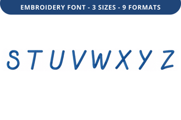 Quiet Dindle Font S to Z: Elegant Embroidery Script