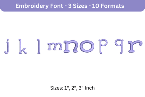 Santa Sleigh Font Lowercase J to R: A Versatile Embroidery Solution