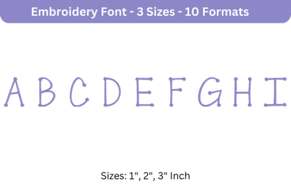 Scrap Girl Dots Font a to I: A Versatile Embroidery Solution for Personalized Designs