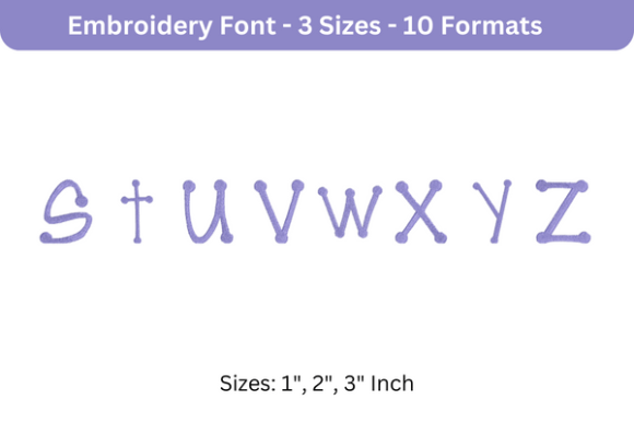 Scrap Girl Dots Font S to Z: A Versatile Embroidery Solution for Every Project
