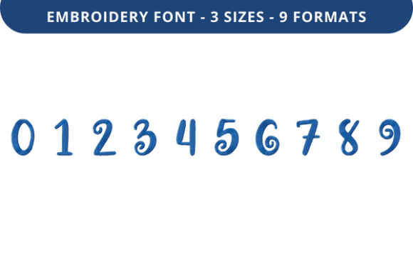 Sugar Buns Font 0 to 9: Embroidery Numbers That Shine