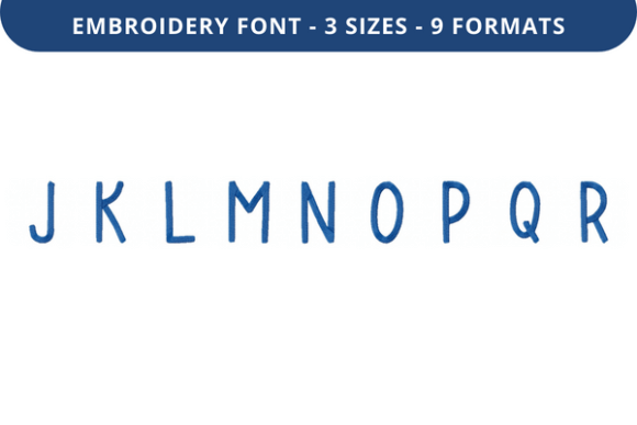 Sunny Box Font J to R: Precision Embroidery Typography for Modern Personalization
