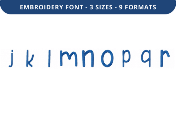 Sunny Box Font Lowercase J to R: A Practical Embroidery Typeface for Personalized Fabric Projects