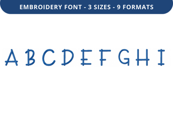 Troofles Font a to I: A Refined Embroidery Typeface for Personalized Fabric Projects