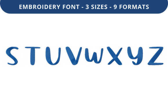 Tropic Berry Font S to Z: Elegant Embroidery Letters