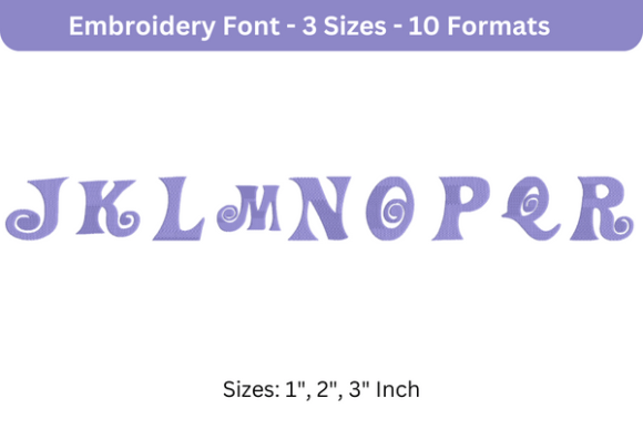 Wonka Font J to R: Precision Embroidery Typography for Names, Dates, and Meaningful Text