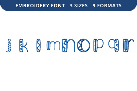 Wrapping Paper Font J to R: The Embroidery Font That Adds Personality to Every Stitch