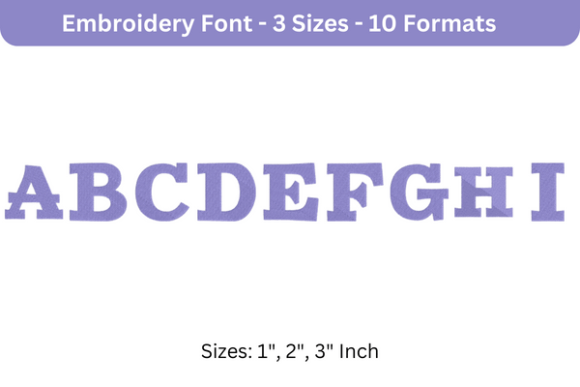 Zantroke Font a to I: Embroidery That Speaks Clearly